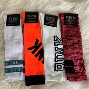 ❌Sold❌1 Free Lanyard and 4 VS Pink Knee High Socks